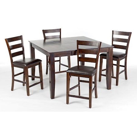 Counter Height Dining Set includes 6 Counter Chairs and Table