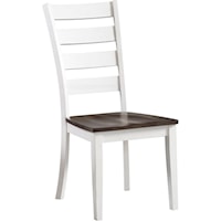 Transitional Ladder Back Dining Room Side Chair
