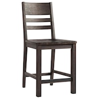 Bar Stool with Ladder Back Design