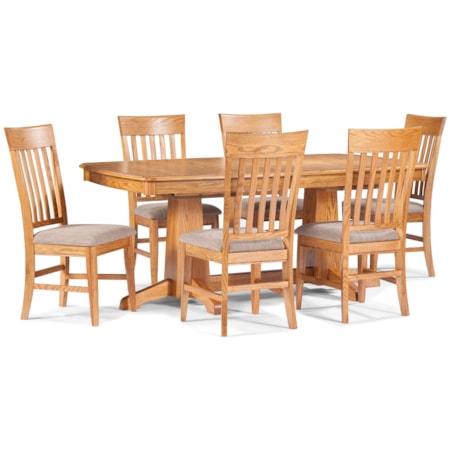 7 Piece Rectangular Table Set