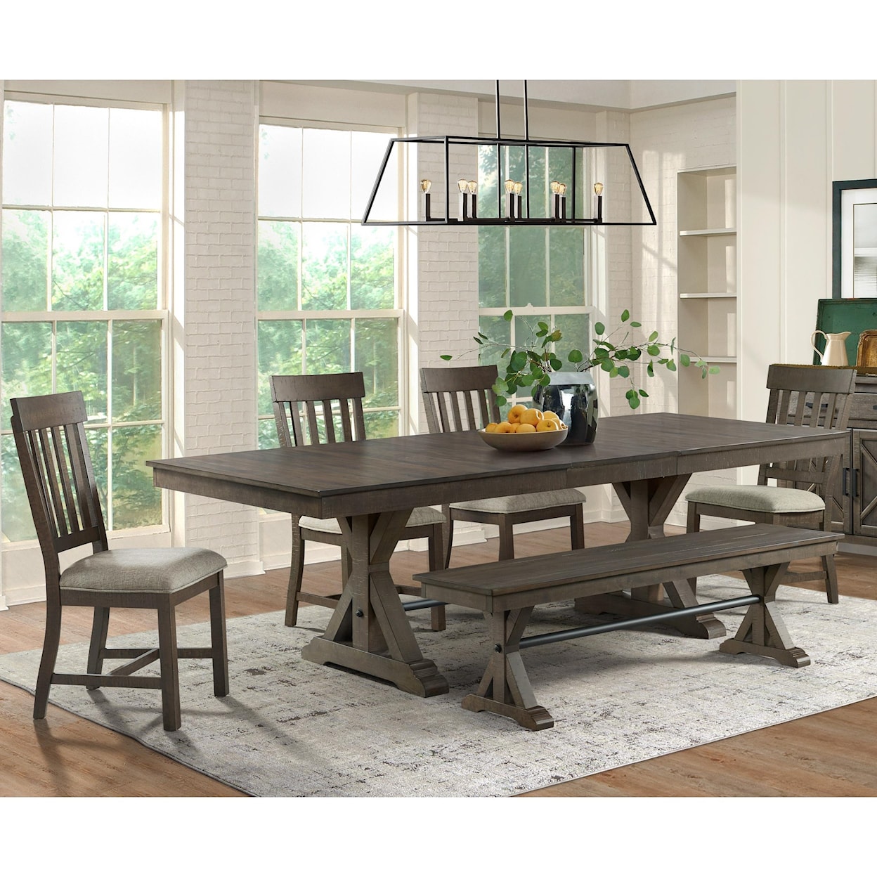 Intercon Sullivan Table and Chair Set with Bench