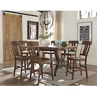 5 Piece Gathering Table & Bar Stool Set with Leaf
