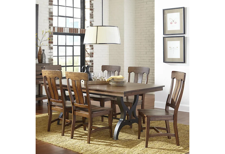 The District 7 Piece Table & Chair Set by Intercon at Darvin Furniture