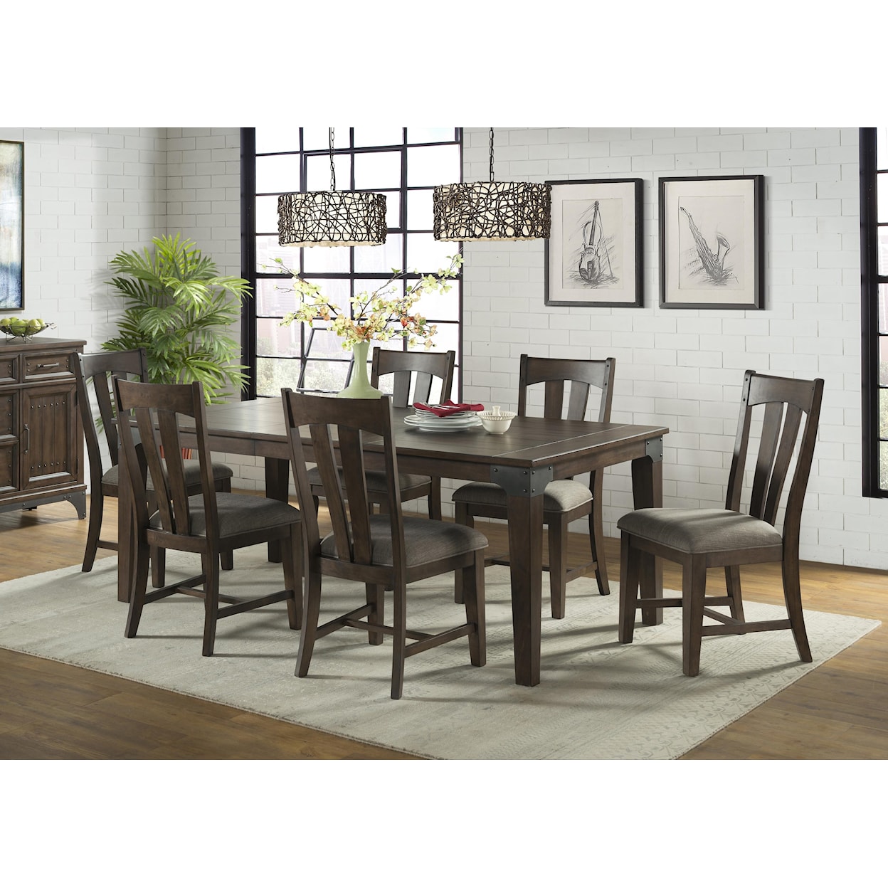 Intercon Whiskey River  5 Piece Table and Chair Set