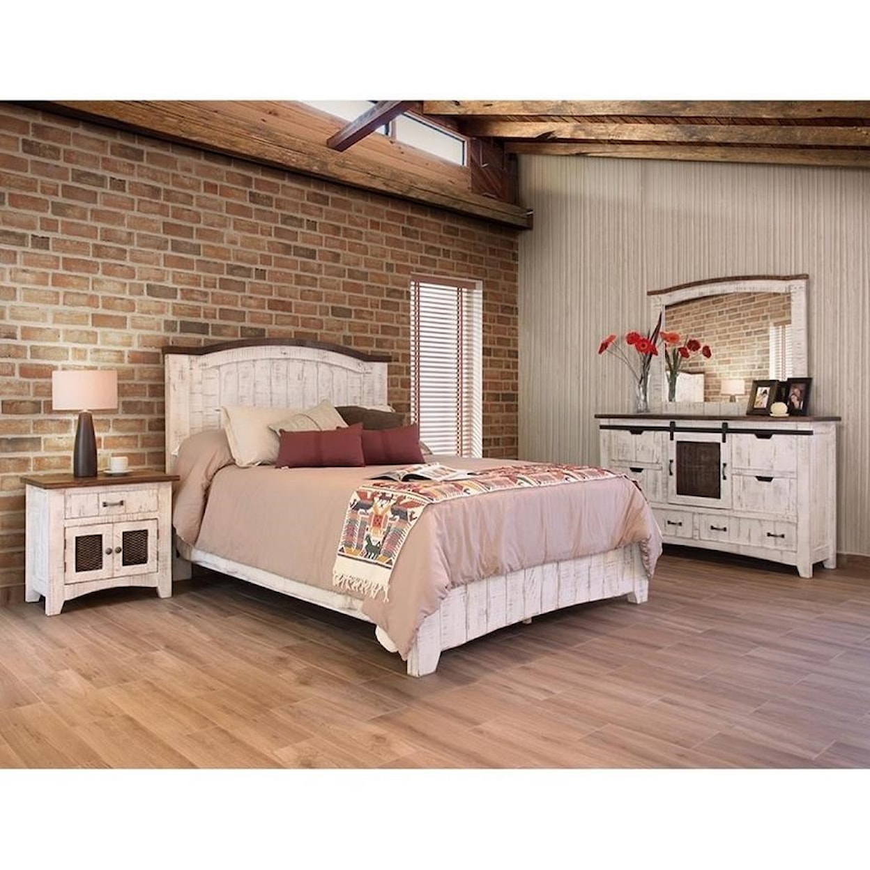 International Furniture Direct Pueblo King Bedroom Group