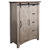 IFD International Furniture Direct Pueblo Chest with 4 Drawers and 1 Door