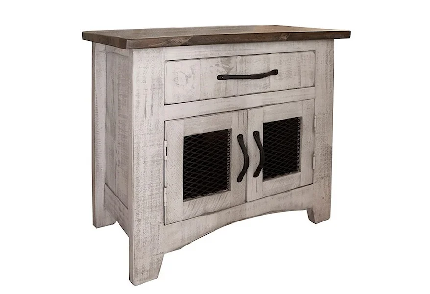 Pueblo Nightstand with 1 Drawer and 2 Doors by International Furniture Direct at Godby Home Furnishings