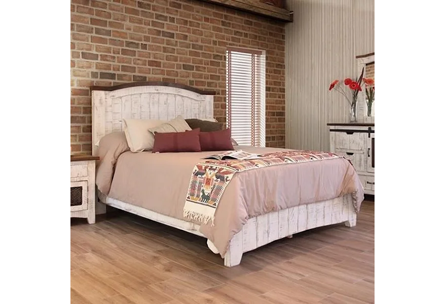 Pueblo Queen Bed by International Furniture Direct at Dunk & Bright Furniture