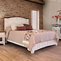 Panel Queen Bed with Plank Design