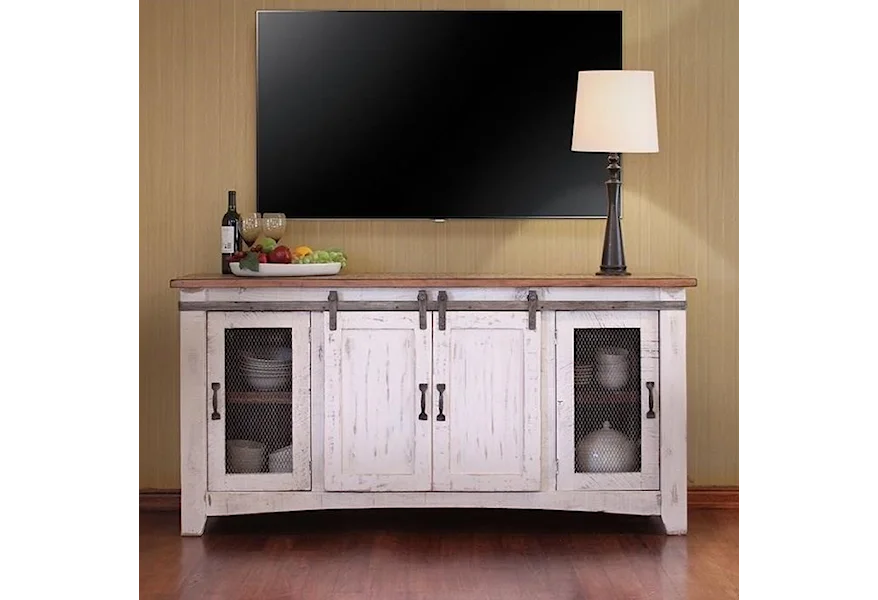 Pueblo 70" TV Stand by International Furniture Direct at Lindy's Furniture Company
