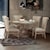 International Furniture Direct Bonanza 6 Piece Round Table and Upholstered Chair Set