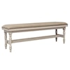 International Furniture Direct Stone Breakfast Bench with Turned Legs