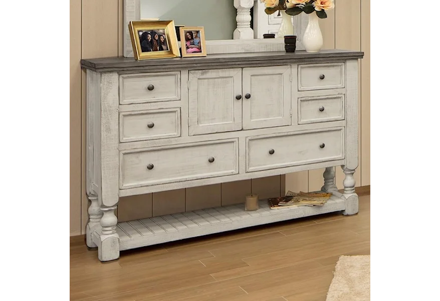 Stone Dresser by International Furniture Direct at Sparks HomeStore
