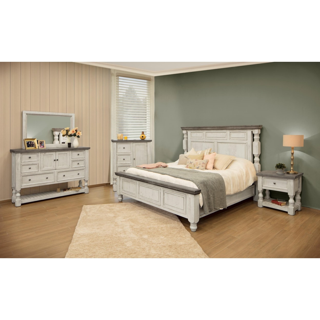 IFD International Furniture Direct Stone King Bed