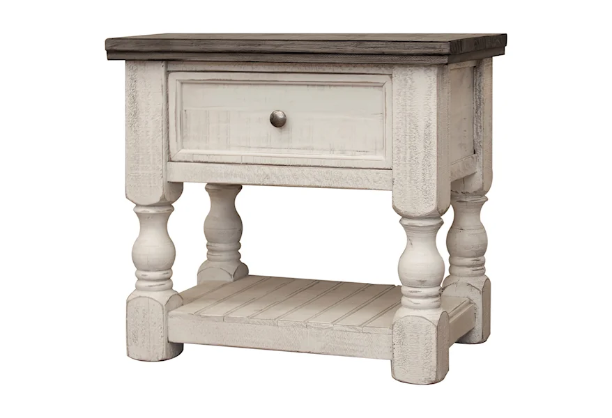 Stone Nightstand by International Furniture Direct at Miller Waldrop Furniture and Decor