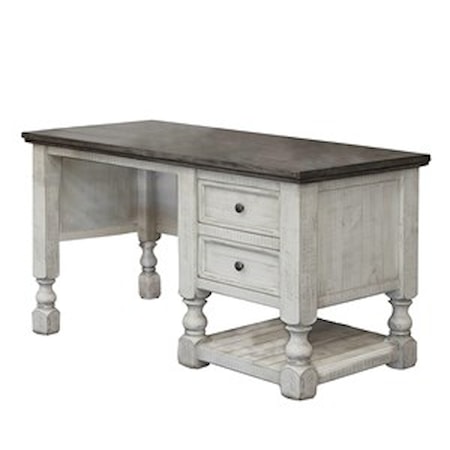 Desk with 2 Drawers and 1 Shelf