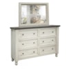 IFD International Furniture Direct Stone Dresser and Mirror Set