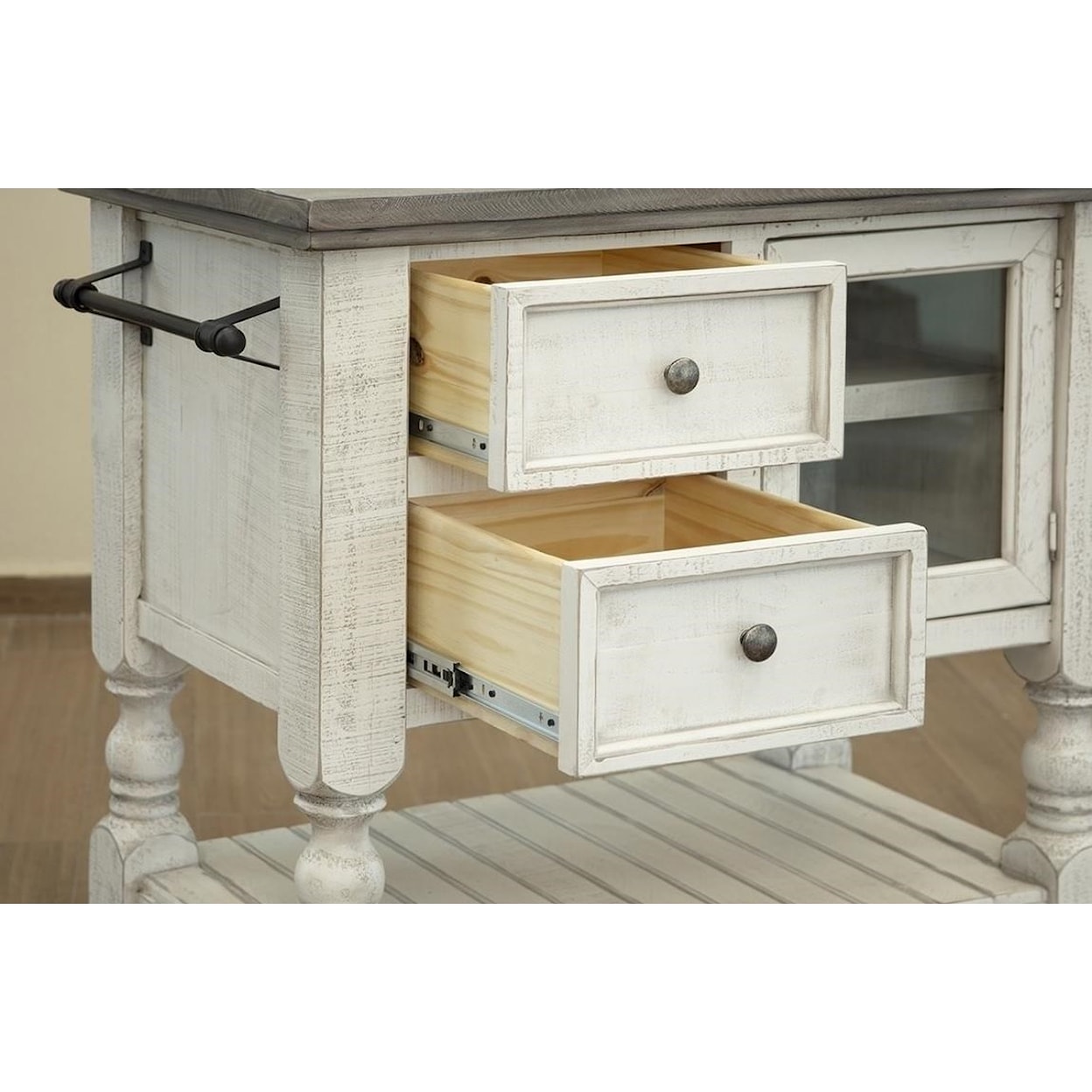 IFD International Furniture Direct Stone Kitchen Island