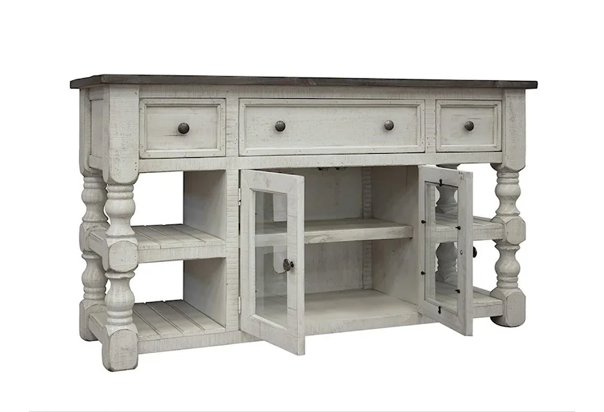 Stone 60" TV Stand by International Furniture Direct at VanDrie Home Furnishings