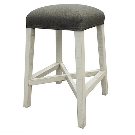 24" Stool with Fabric Seat