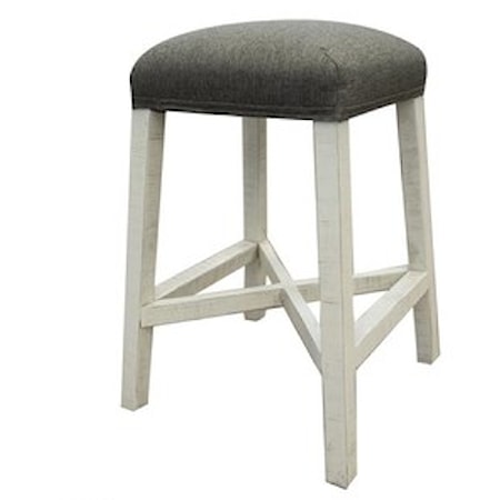 24&quot; Stool with Fabric Seat