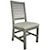 International Furniture Direct Stone Relaxed Vintage Solid Wood Ladder Back Side Chair