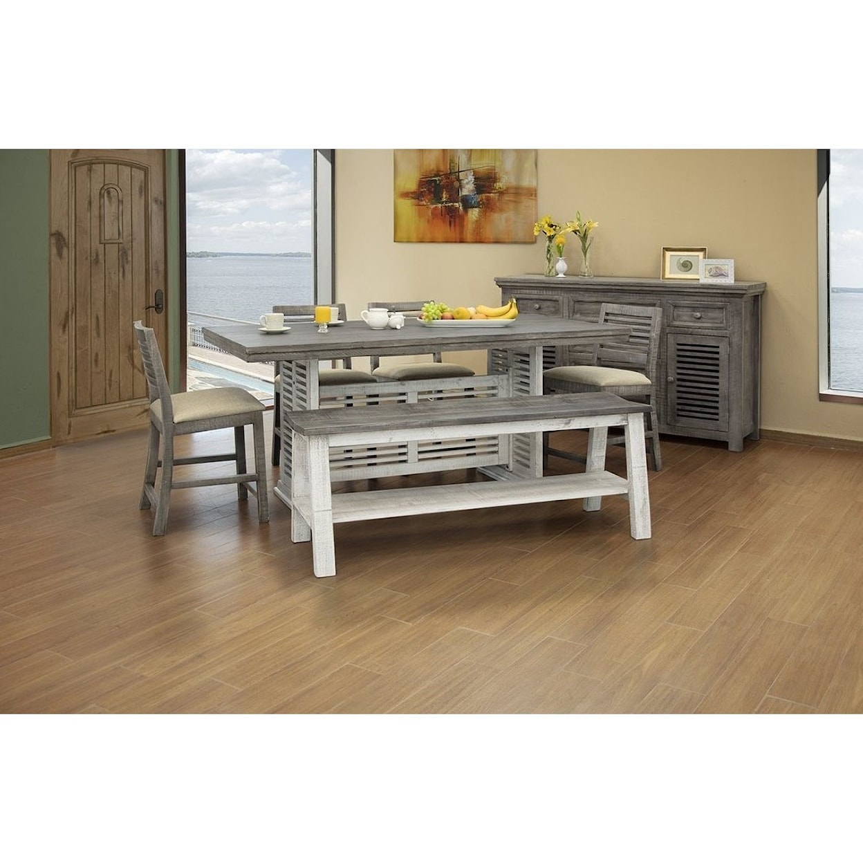 International Furniture Direct Stone Counter Height Table