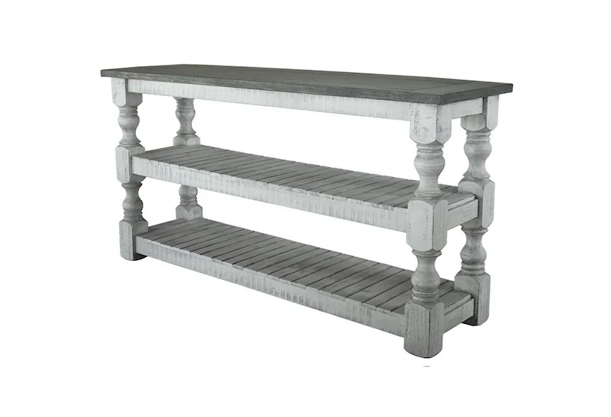 Stone Sofa Table by International Furniture Direct at Furniture Superstore - Rochester, MN