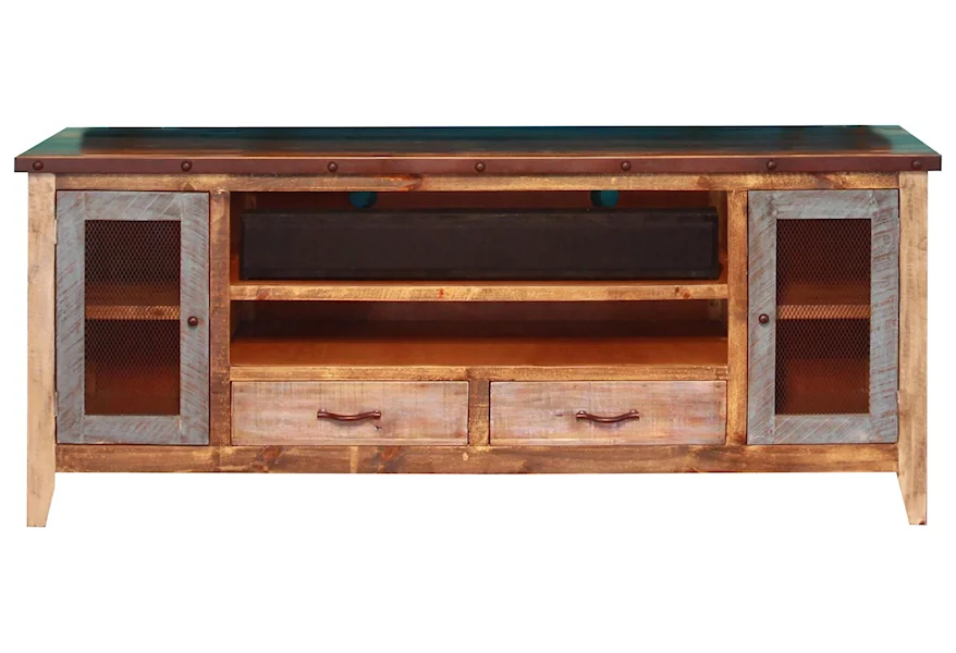 900 Antique Solid Pine 76" TV Stand at Williams & Kay