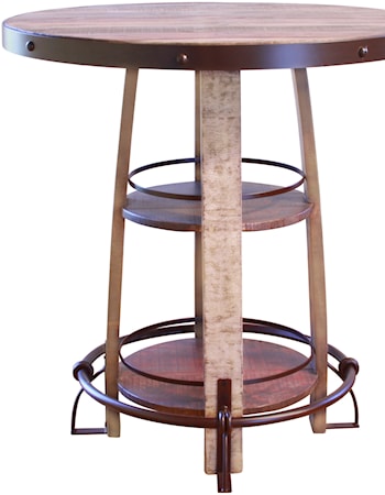 Rustic Bistro Barrel Bar Table