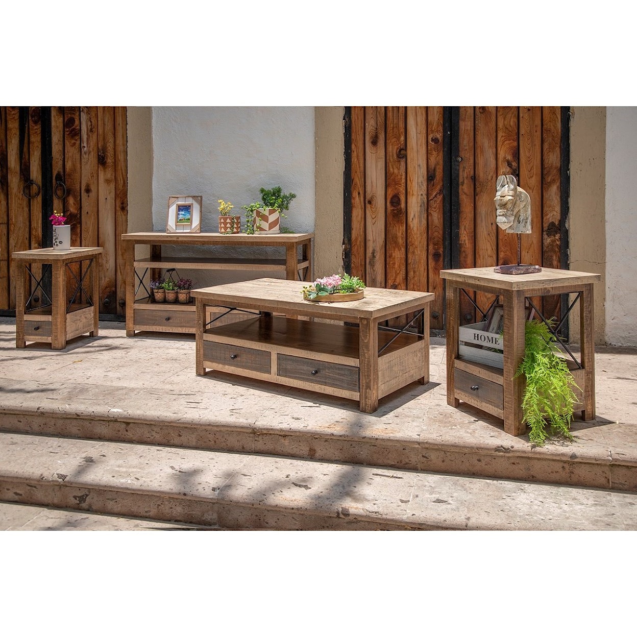 International Furniture Direct Andaluz Sofa Table