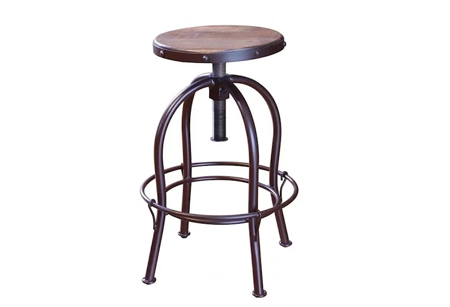 Antique 963 Adjustable Height Swivel Stool by International Furniture Direct at Dinette Depot