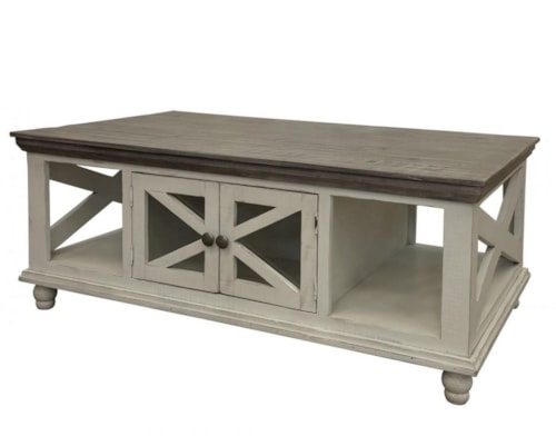 Relaxed Vintage 4-Door Cocktail Table