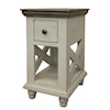 International Furniture Direct Florence 1-Drawer Chairside Table