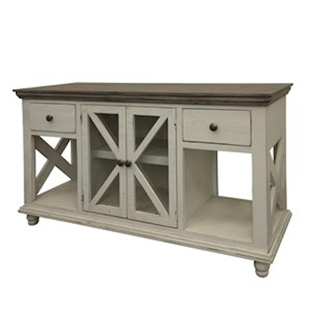 2-Drawer, 2-Door Sofa Table