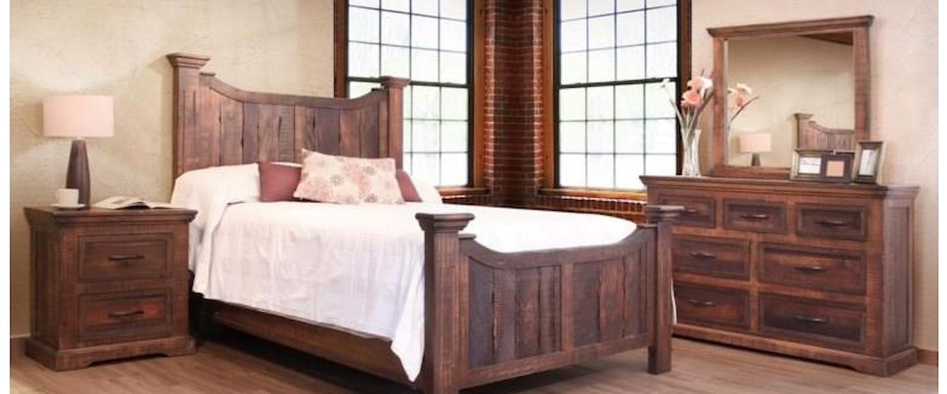 King Panel Bed, Dresser, Mirror, Nightstand and Chest Package