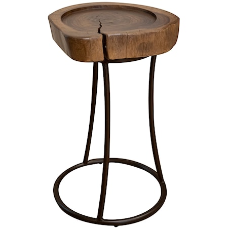 Rustic Live-Edge End Table