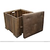 International Furniture Direct Maya Trunk End Table with Cushion Top