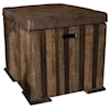 International Furniture Direct Maya Trunk End Table with Cushion Top