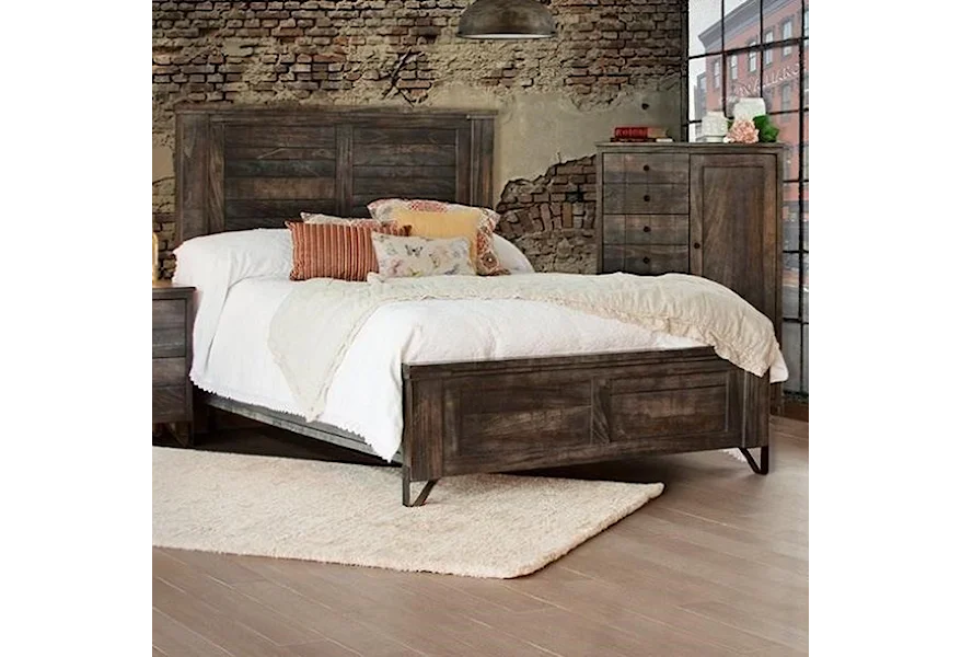 Moro Queen Low Profile Bed by International Furniture Direct at VanDrie Home Furnishings