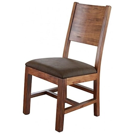 Chair with Solid Wood Back