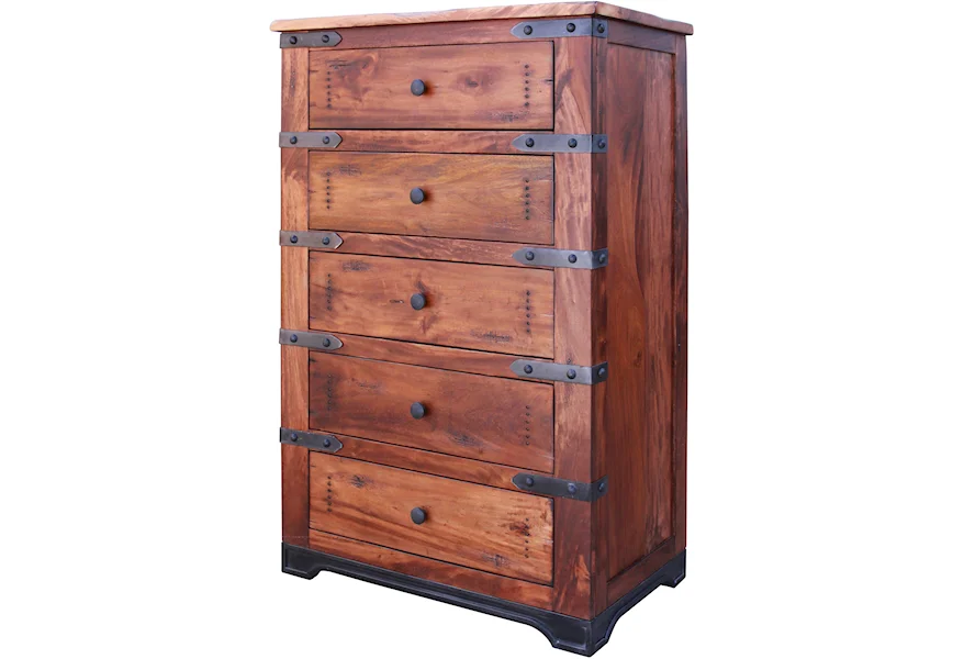 Parota 5 Drawer Chest by International Furniture Direct at Sparks HomeStore
