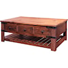 International Furniture Direct Parota Cocktail Table with 6 Drawers