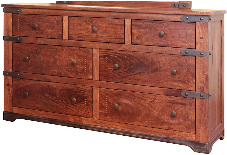 Parota 7 Drawer Dresser by International Furniture Direct at VanDrie Home Furnishings
