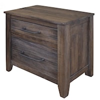 Contemporary 2 Drawer Nightstand