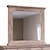 International Furniture Direct Terra White Dining Mirror with Distressed Frame