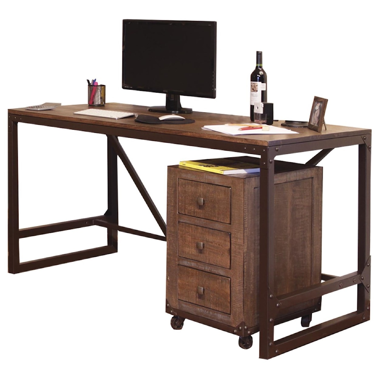 International Furniture Direct Urban Gold Writing Desk