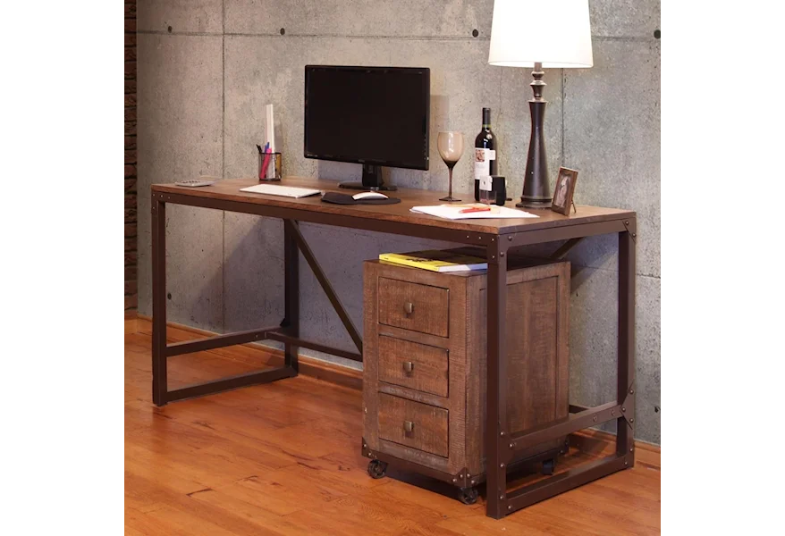Urban Gold Writing Desk by International Furniture Direct at Sam Levitz Furniture