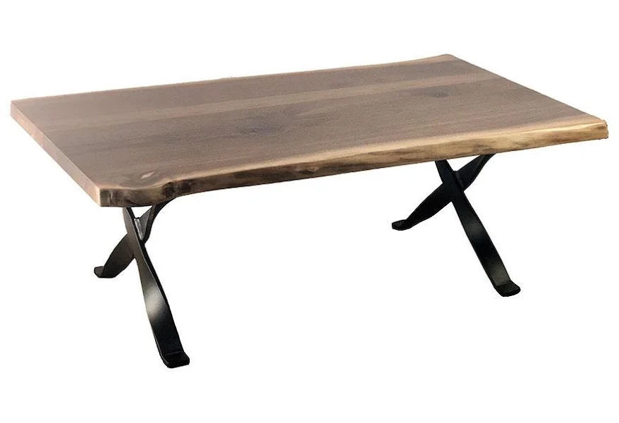 1500-WB Live Edge Rustic Walnut Coffee Table by J. Troyer & Co. at Upper Room Home Furnishings
