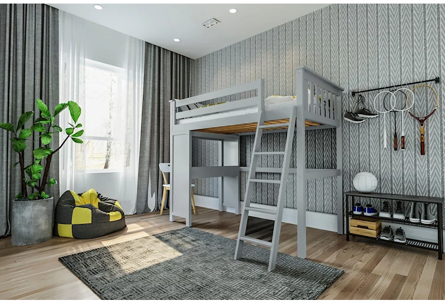 All-In-Ones Canterbury Twin All in One in Grey by Jackpot Kids at Belfort Furniture